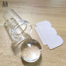 1Sets New Design Pure Clear Jelly Silicone Nail Art Stamper Scraper Transparent Polish Print Manicure Image Plate Tool JIND281 2024 - buy cheap