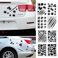Car Side Stickers 3D Bullet Hole Funny Decals Auto Motorcycle Decoration Sticker Car Styling For Adesivi Per Auto 2024 - buy cheap