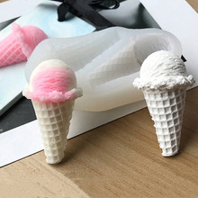 Molde de silicona para helado, decoración para hornear pasteles, Fondant, epoxi, modelado de helado de Chocolate 2024 - compra barato