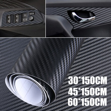 Mayitr 1pc 30*/45*/60*150cm Matte Black Carbon Fiber Vinyl Wrap Sticker Decal Film Air Release For Car Decoration 2024 - buy cheap