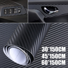 Mayitr adesivo de fibra de carbono, 1 peça, 30 */45*60*150cm, preto fosco, de vinil, decalque, filme, liberação de ar para decoração de carro 2024 - compre barato