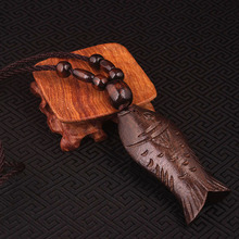 Collar étnico pez de madera de 6 diseños, joyería vintage, elefante de madera, bolso de Buda, colgante vintage 2024 - compra barato