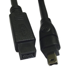 Black IEEE 1394 Firewire 800 to Firewire 400 Cable, 9 Pin/4Pin Male / Male 1.5m 2024 - buy cheap