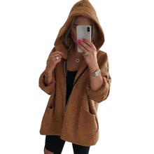 Elegant Faux Fur Coat Women 2018 Autumn Winter Warm Soft Zipper Fur Jacket Female Plush Overcoat Casual Outerwear 2024 - buy cheap