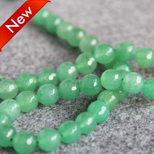 2021 New For Necklace&Bracelet 10mm Natural Green Aventurine Beads Round Stone Faceted Beads 15inch Loose DIY Jewelry Making 2024 - buy cheap