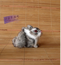 small simulation rabbit toy polyethylene & furs mini gray rabbit doll gift about 8x5x6cm 2005 2024 - buy cheap