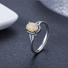 Simple 925 Sterling Silver Oval Natural Opal Rings For Women Wedding Engagement Love Ring Jewelry Finger Bague Aneis Anelli 2024 - buy cheap