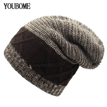 Youbome gorros de malha unissex, gorro tricotado para inverno, masculino e feminino 2024 - compre barato