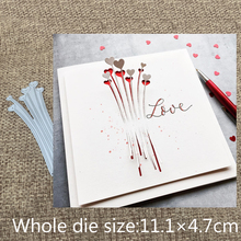 XLDesign Craft Metal Cutting Dies cut die Love hearts strip decoration scrapbooking Album Paper Card Craft Embossing Die Cuts 2024 - buy cheap