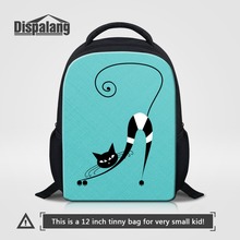 Kids Kindergarten Backpacks Cute Green Art Cat School Bags For Girl 12 Inch Bookbag Children Small Mochila Baby Rucksack Bagpack 2024 - buy cheap