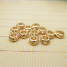 gold color Sculpture wheel spacer beads 4mm 50pcs for jewelry making 2024 - buy cheap