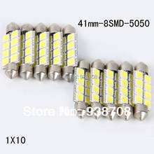 POSSBAY 50 Pieces 41mm 5050 8SMD White Micro General Car Interior Festoon Dome LED Light Bulbs Lamp DC12V 2024 - buy cheap