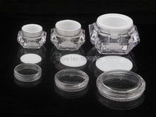 Frascos de diamante de cristal acrílico de 20ML y 20G, Caja de muestras de cosméticos, frascos de embalaje vacíos, frascos de crema, contenedores de cosméticos, 25 unids/lote 2024 - compra barato