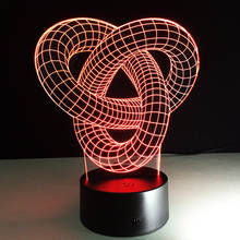 Artistic Abstraction Loop Knot Modern 3D USB Night Light Colorful LED Desk Table Light Lamp For Home Bedroom Wedding Decoration 2024 - buy cheap