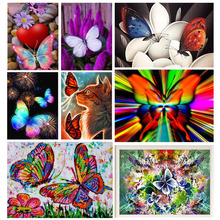 YUMEART 5D DIY Diamond Painting Colorful Butterfly Pictures of Rhinestones Decoration Home Mosaic Diamond Embroidery Animals 2024 - buy cheap