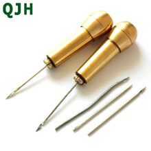 7 pieces DIY hand tools steel handle wire sewing hook hook + Awl leather tools straight head shoes repair sewing machine 2024 - buy cheap