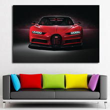 HD Printed Red Bugatti Chiron Super Car Wallpapers Posters Canvas Wall Art Framed Painting for Room Decor 2024 - buy cheap