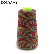 DONYAMY-máquina de hilo de coser para costura, suministros de costura de colores, arcoíris industrial, 40/2, 3000Y 2024 - compra barato