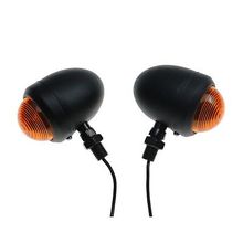 Motorcycle Black Bullet Turn Signals Indicator Light Cruiser Chopper Bobber CB 2024 - buy cheap