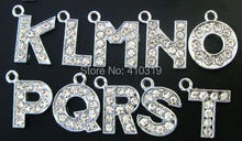 Wholesale 130pcs/lot A-Z rhinestone letter pendant hang charm fit for diy bracelet 2024 - buy cheap