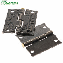 Bowarepro-bisagras de armario de Bronce Antiguo, accesorios de muebles, cajas de joyería, accesorios de muebles para armario de bisagra, 26x23mm, 4 Uds. 2024 - compra barato