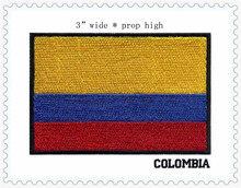 Нашивка с вышивкой «Колумбия» 3 дюйма, фетровая аппликация для спины куртки, 100% 2024 - купить недорого