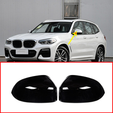 Tapa de espejo retrovisor lateral Exterior, embellecedor para BMW X3 X4 G01 G02 2018 2019, accesorios de coche, negro brillante, 2 uds. 2024 - compra barato