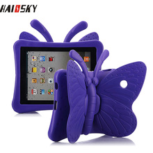 Cute Butterfly EVA Shockproof Case For Apple iPad 2 3 4 3D Wings Stands Holder Tablet Kids Cover For iPad 2 3 4 360 Protect Case 2024 - buy cheap