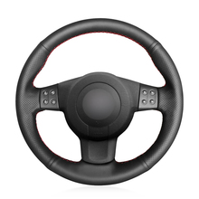 Funda de microfibra para volante de coche, cosida a mano, color negro, para Seat Leon (Mk2) 2006-2008 Ibiza (6L) 2007 2024 - compra barato