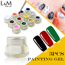3pcs ibdgel 3D DIY UV LED Gel Paint for Nail Soak Off Painting Gel Nails Polish Color Acrylic Kit Gel Varnish UV Gel Nail Polish 2024 - buy cheap
