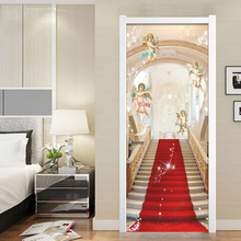 3D Wallpaper European Style Angel Stairs Door Sticker Living Room Hotel Luxury Background Wall Sticker PVC Waterproof 3 D Mural 2024 - buy cheap