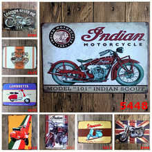 1 Pcs Vintage Decorative Plate Motorcycle Tin Signs Bar Pub Garage Home Art Wall Decor Poster Metal Signs Home Decor 20x30CM 2024 - buy cheap