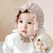 Chapéu de algodão macio para meninas, chapéu de princesa para recém-nascidos, boné infantil para primavera e verão, adereços para fotos de bebês 2024 - compre barato