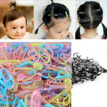 400-500Pcs TEROKK Child Baby TPU Hair Holders Rubber Bands Elastics Girl's Tie Gum 2024 - buy cheap