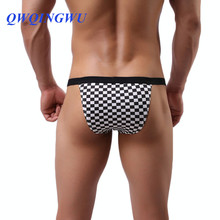 Sexy Men's Briefs Plaid Low Waist Cotton Men Underwear Briefs Gay Pouch Wonderjock Mens Underpants Male Panties Hight Quality 2024 - buy cheap