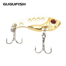 GUGUFISH 10Pcs Metal Lures 3.5cm vivid Vibrations Spoon Lure Fishing bait Bass Artificial Hard Bait Cicada lure VIB Bait 3D Eyes 2024 - buy cheap