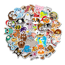 50PCS Cartoon Animal Stickers Kids Toy Sticker For DIY Luggage Laptop Skateboard Motorcycle Bike Bedroom Sticker 2024 - buy cheap