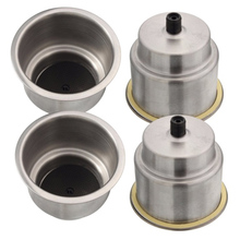 New-4Pcs Recessed Stainless Steel Cup Drink Bottle Holder For Marine Boat Rv For Camper Car Truck Two Stage 2024 - compre barato