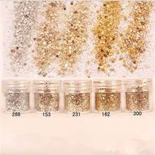 1 Box 10ml Mixed Size Nail Glitter Powder Mix Champagne Series Nail Art Sequins Powder Glitter Nail Art Decorations 2024 - buy cheap
