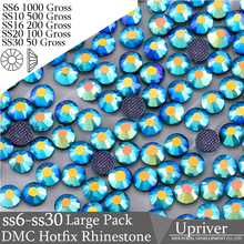 Upriver Wholesale Large Pack Bulk Packing Stones More Cheaper SS16 SS20 SS30 Blue Zircon AB Flatback Hotfix Rhinestones 2024 - buy cheap