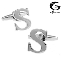 iGame Letter Cuff Links Business Shirt Design Letter S Free Shipping 2024 - buy cheap