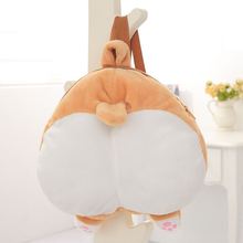 Cute Fat Shiba Inu Dog Ass Backpack Stuffed Soft Kawaii Animal Cartoon Lovely Gift for Kids Baby Children Good Quality 2024 - buy cheap