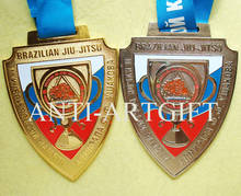 Custom Russian Medallion Sport Game Award Gold plated blue ribbon MOQ 1 PC 2024 - buy cheap