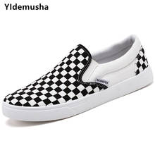 YIdemusha Summer Men Canvas Loafers Shoes Slip on Men Casual Shoes Summer New 2020 Breathable Fashion Soft Flat Driving Shoes 2024 - buy cheap