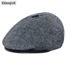 Xdanqschap boina de algodão quente para homens, chapéu para outono e inverno simples com protetores de orelha para homens de meia-idade, 2019 2024 - compre barato