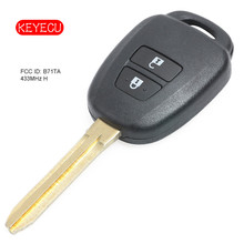 Keyecu дистанционный ключ-брелок от машины 2 кнопки 433 МГц + H чип для Toyota RAV4 2014-2015 FCC: B71TA 2024 - купить недорого