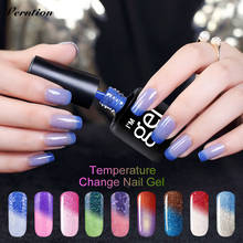 Verntion Thermo Gel Varnish Art Soak Off  Temperature Change Color Gel Nail Polish LED Uv Lamp Lucky Acrylic Hybrid Gel Lacquer 2024 - buy cheap