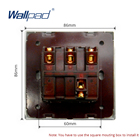 Painel acrílico de luxo com borda prateada, interruptor de luz, botão de apertar, interruptor de parede com borda de prata - foto 2026 Painel acrílico de luxo com borda prateada, interruptor de luz, botão de apertar, interruptor de parede com borda de prata - foto 2026