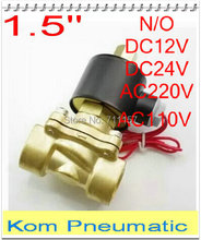 Normally Open 1.5"  2 Way Electric Solenoid Valve Water Air Gas G 1-1/2",  N/O 12V 24V 110V 220V DC AC 2024 - buy cheap
