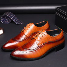 Роскошные брендовые туфли из натуральной кожи; мужские официальные Туфли-оксфорды с острым носком для мужчин; новые модельные туфли на шнуровке; Мужская официальная обувь; размеры 38-48 2024 - купить недорого